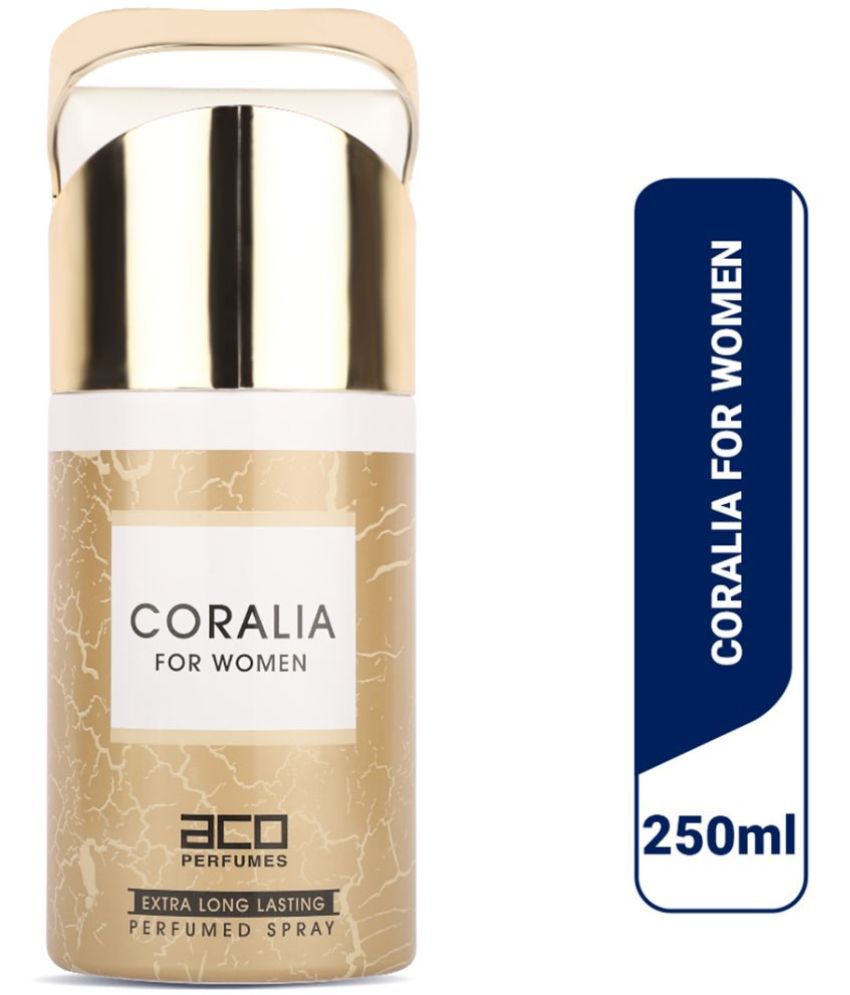     			aco perfumes - Coralia Deodorant, Long Lasting Fragranc Perfume Body Spray for Women 250 ml ( Pack of 1 )