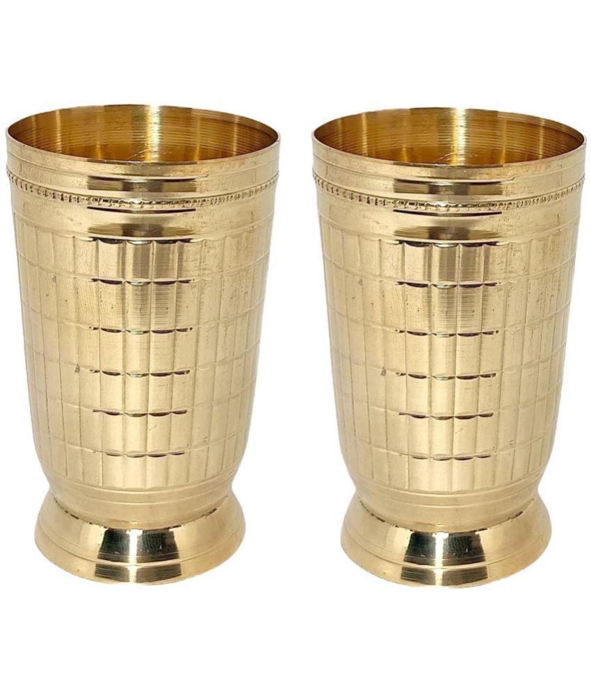     			A & H ENTERPRISES - Daily Use Brass Glasses 250 ml ( Pack of 2 )