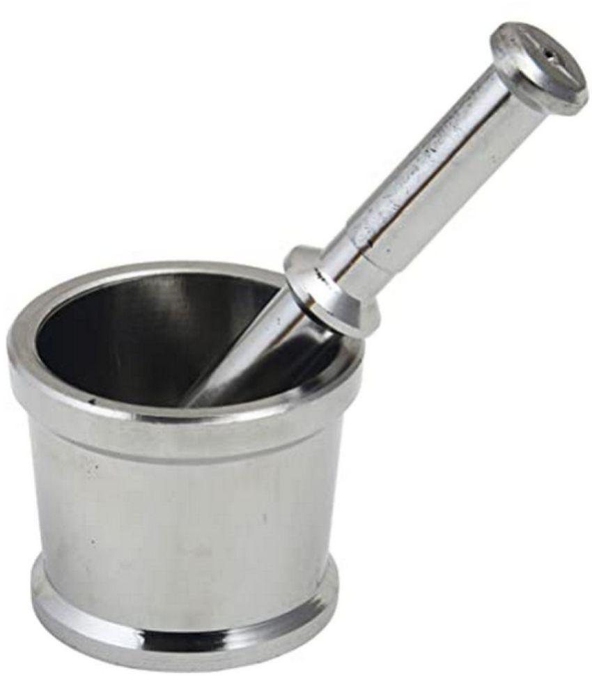     			Analog Kitchenware Silver Stainless Steel Mortar & Pestel ( Pack of 1 )