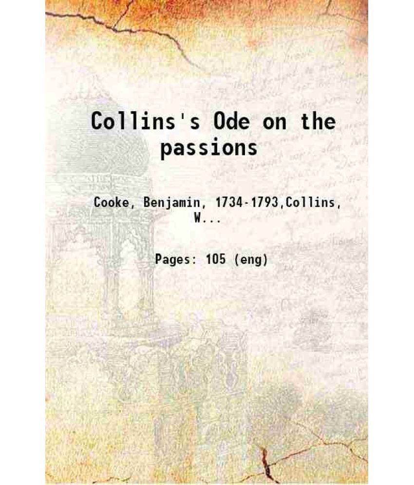     			Collins's Ode on the passions 1784 [Hardcover]