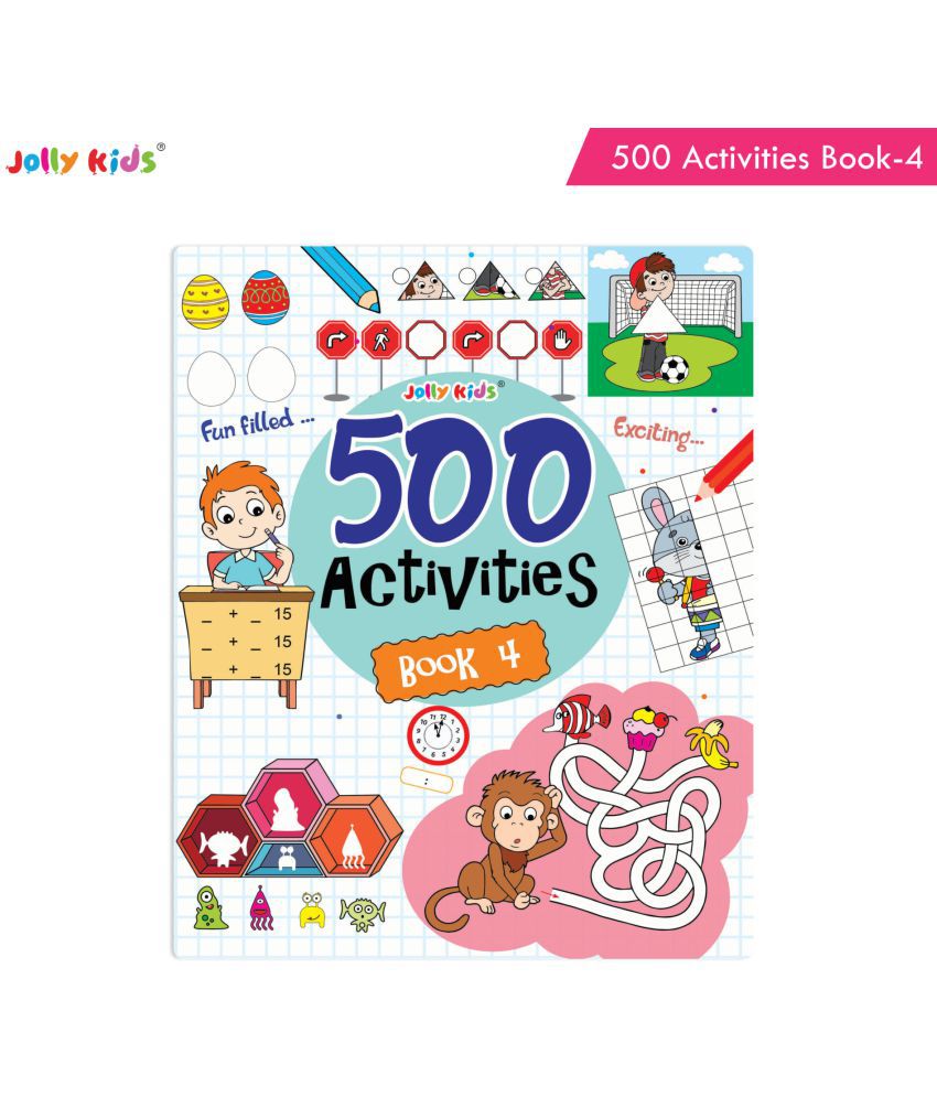     			Jolly Kids Fun and Learn 500 Activities Book 4|Ages 3 - 8 years Thinking Skills Activities Books - Learning Counting, Spelling, Solve Puzzle Activities