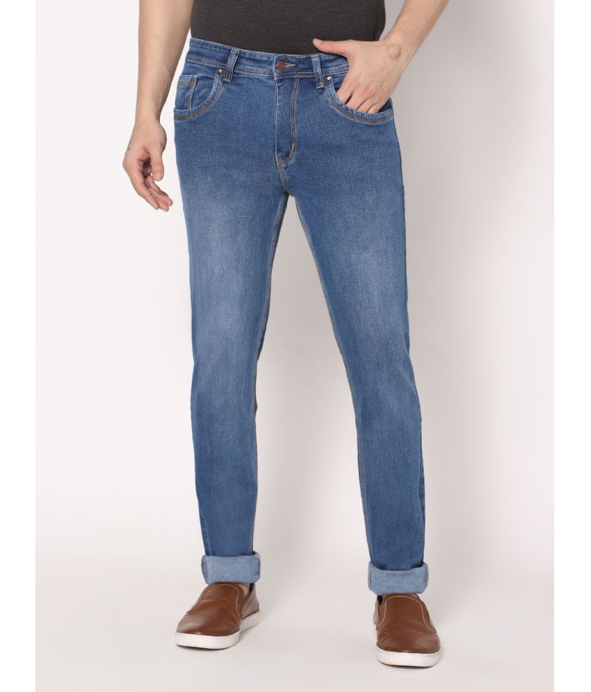     			RACMAX - Blue Cotton Blend Slim Fit Men's Jeans ( Pack of 1 )