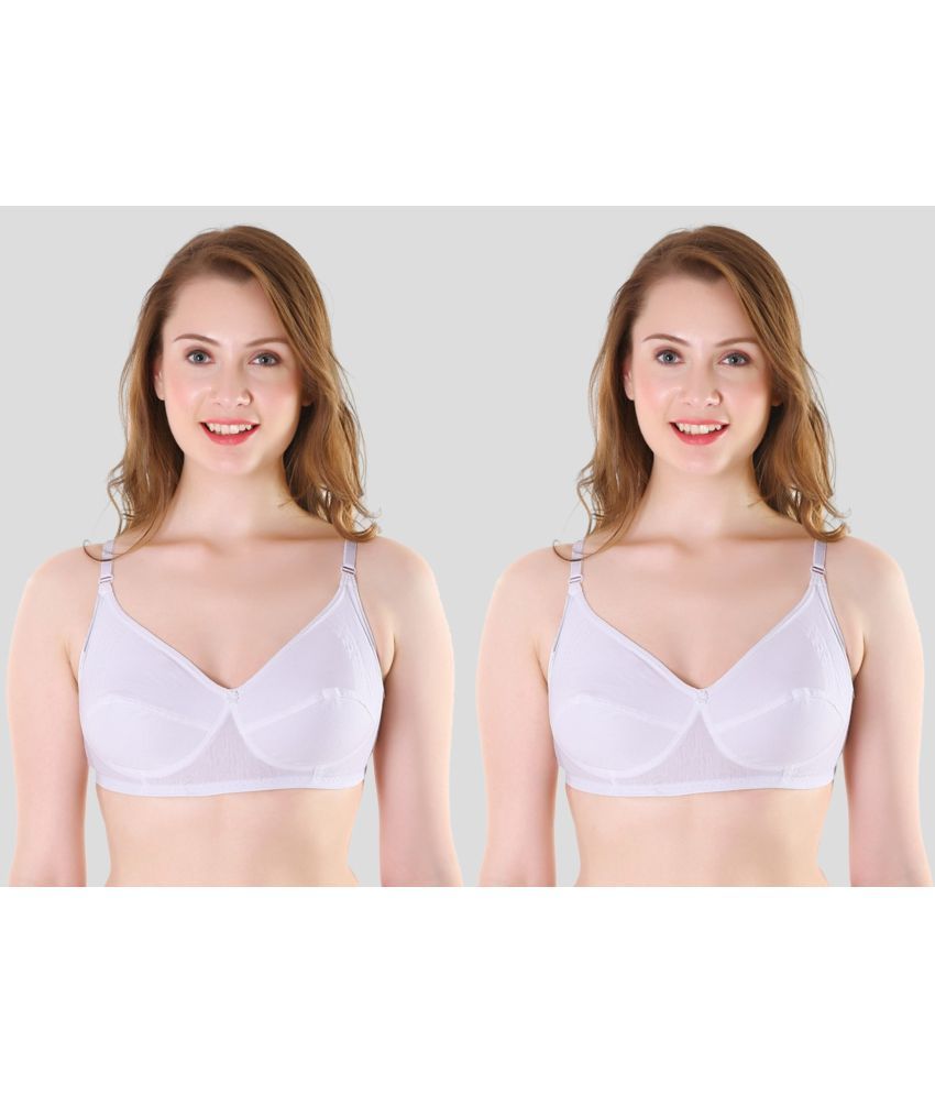     			TCG Pack of 2 Cotton Non Padded Women's Everyday Bra ( White )