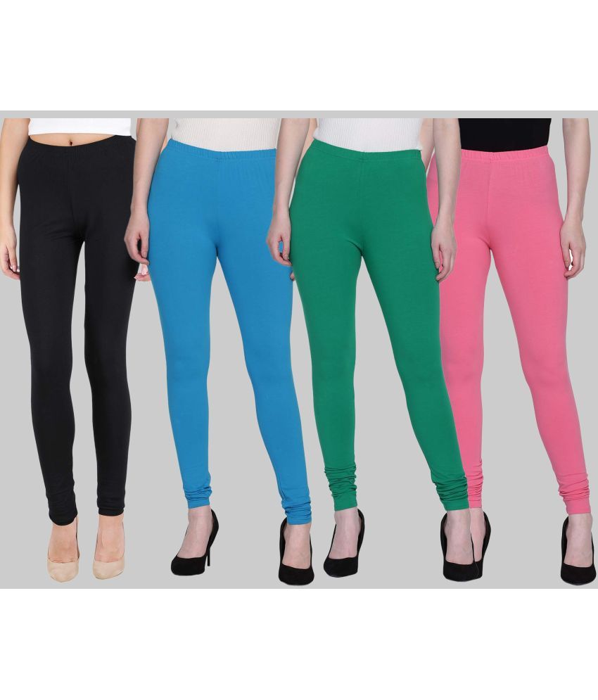     			FnMe - Multicolor Cotton Women's Leggings ( Pack of 4 )