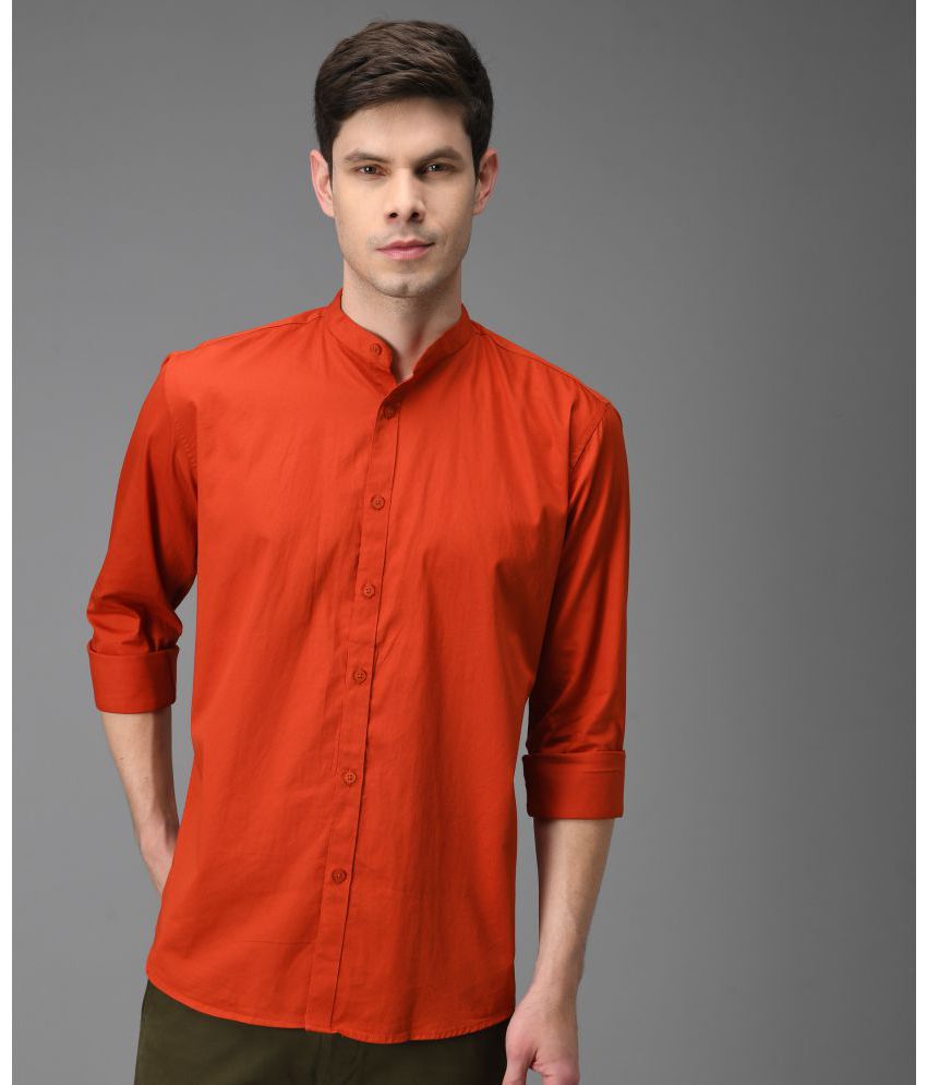     			KIBIT - Rust 100% Cotton Slim Fit Men's Casual Shirt ( Pack of 1 )