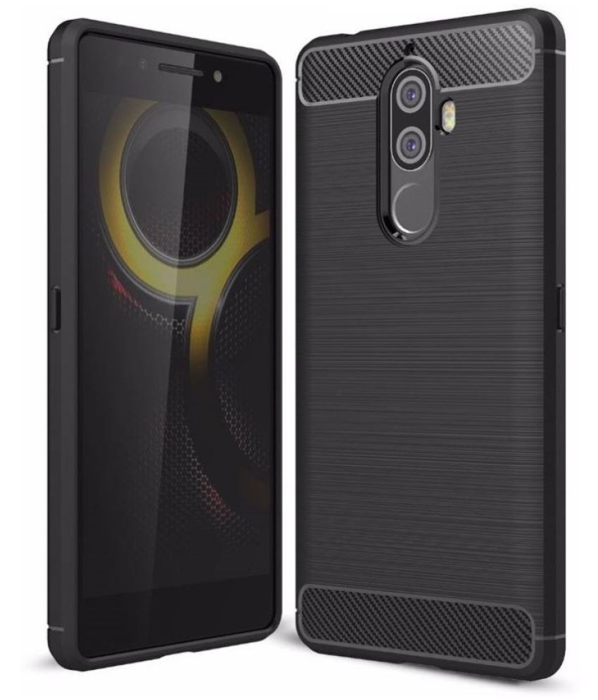     			Spectacular Ace - Black Silicon Plain Cases Compatible For Lenovo K8 Plus ( Pack of 1 )