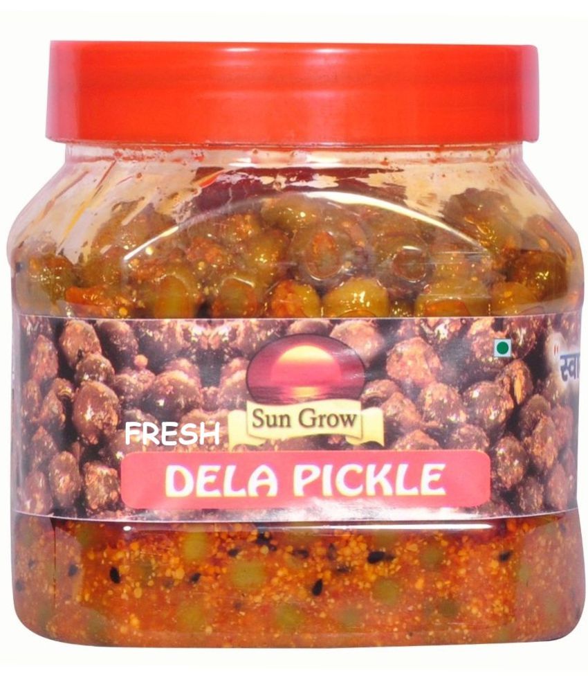     			Sun Grow Fresh Mother Made Homemade Masalo Se Bana Chatpata Rajasthani Ker ka Achar Dela Pickle 500 g