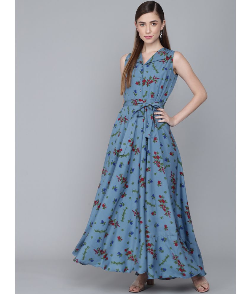     			TOGZZ - Blue Crepe Women's A-line Dress ( Pack of 1 )