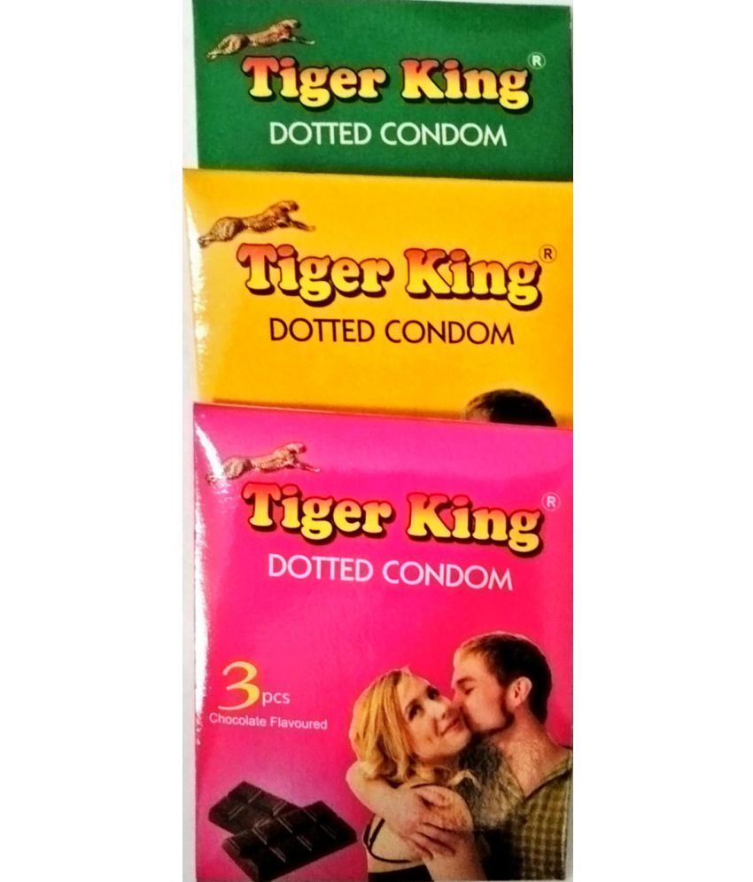 Tiger king Strawberry Flavoured Condoms Combo Pack (Set of 1 3 Pcs