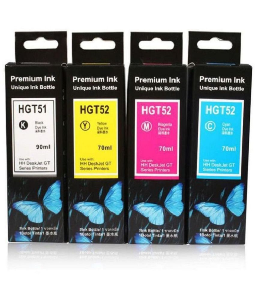     			zokio GT5152 For H_P 410 Multicolor Pack of 4 Cartridge for Refill ink for GT51/GT52 - GT5810,GT5820, 310,315,319,410,415,419 Tank Wireless
