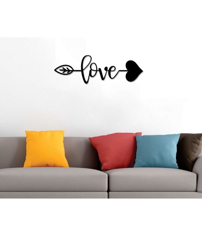     			Asmi Collection Self Adhesive 3D MDF Wood Love Wall Sticker ( 13 x 40 cms )