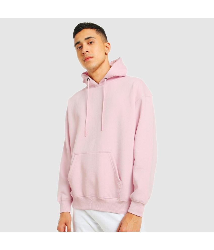     			Bewakoof - Pink Fleece Relaxed Fit Men's Sweatshirt ( Pack of 1 )