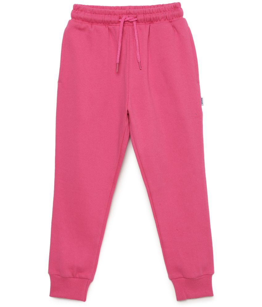     			Mackly Girls Solid Joggers, Pink