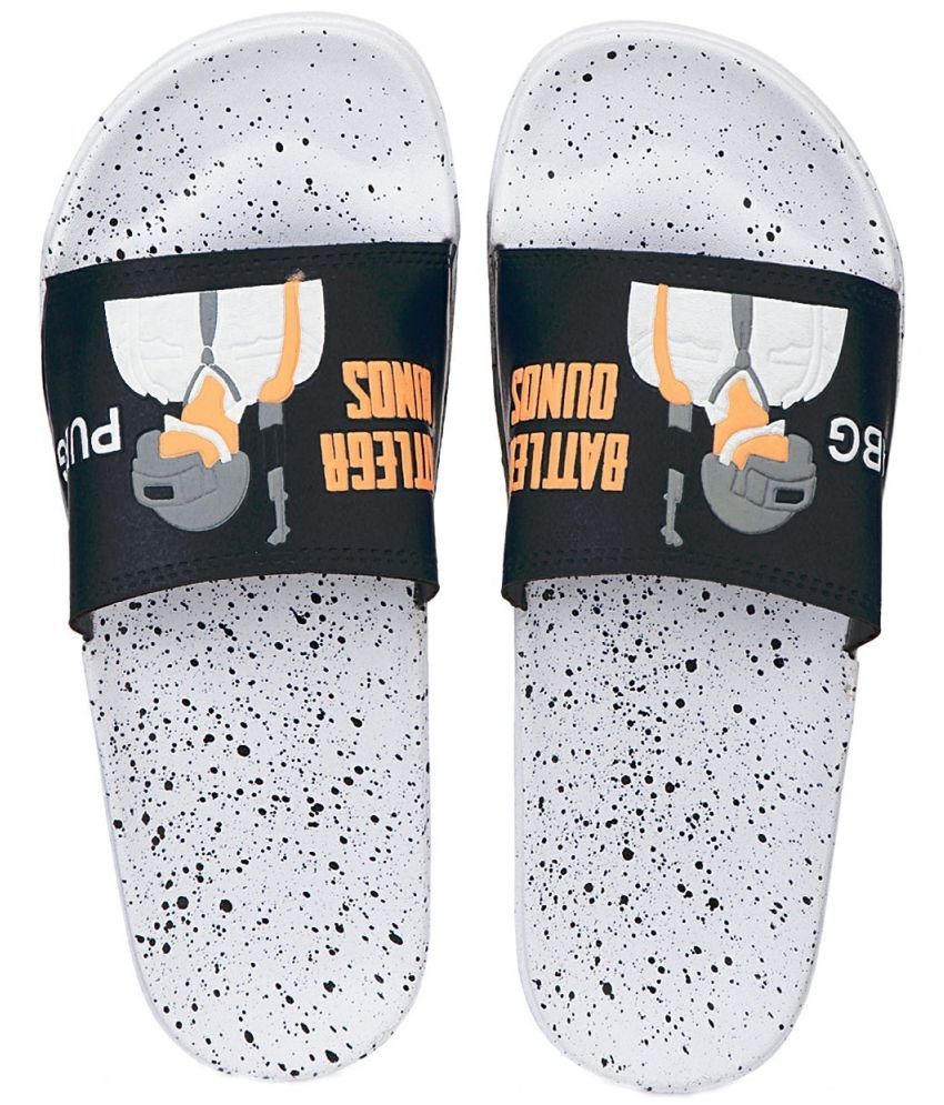     			Monoction - White Men's Slide Flip Flop