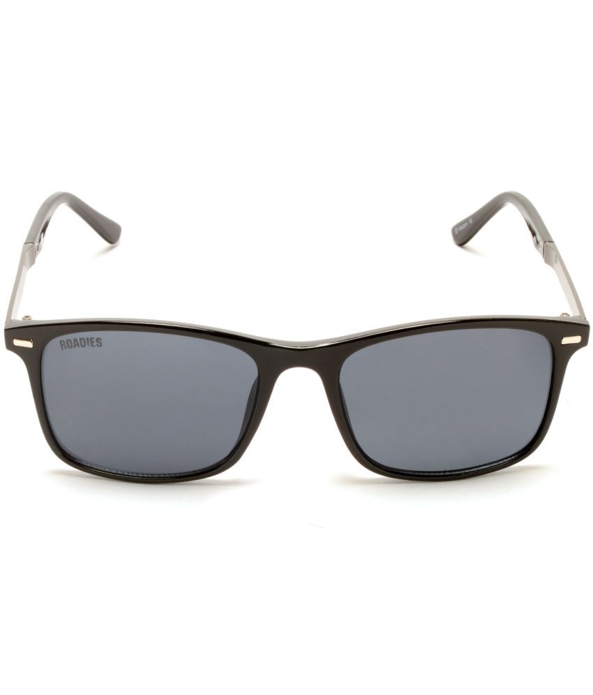     			Roadies - Black Square Sunglasses ( Pack of 1 )