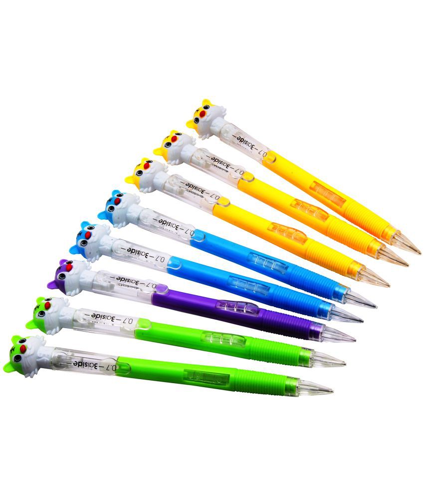     			Srpc Set Of 8 Cartoon Tiger Edition 0.7mm Mechanical Pencils For School Kids