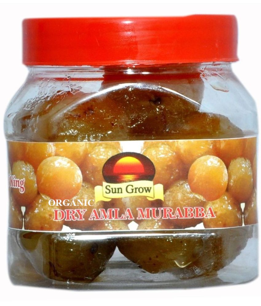     			Sun Grow Organic MotherMade Home Made Ghar Ka Bana Natural Dry Amla Murabba with Almond (Badam) Pickle 500 g