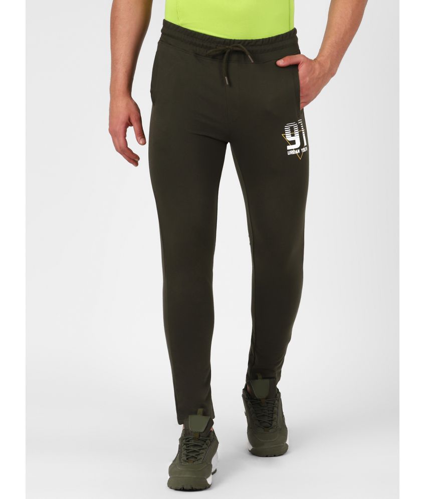     			UrbanMark Men Regular Fit Solid Trackpant-Olive Green