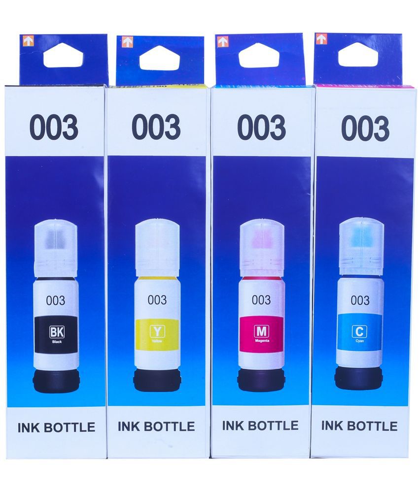     			zokio L3115 INK FOR 003 Multicolor Pack of 4 Cartridge for Refill ink for EPS0N 003,001, L5190,L3150,L3110,L1110,L4150,L6170,L4160,L6190,L6160