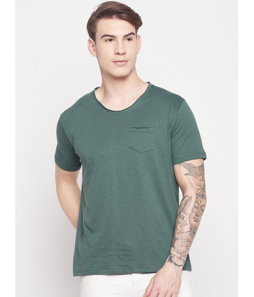     			Duke - Green Cotton Blend Slim Fit Men's T-Shirt ( Pack of 1 )