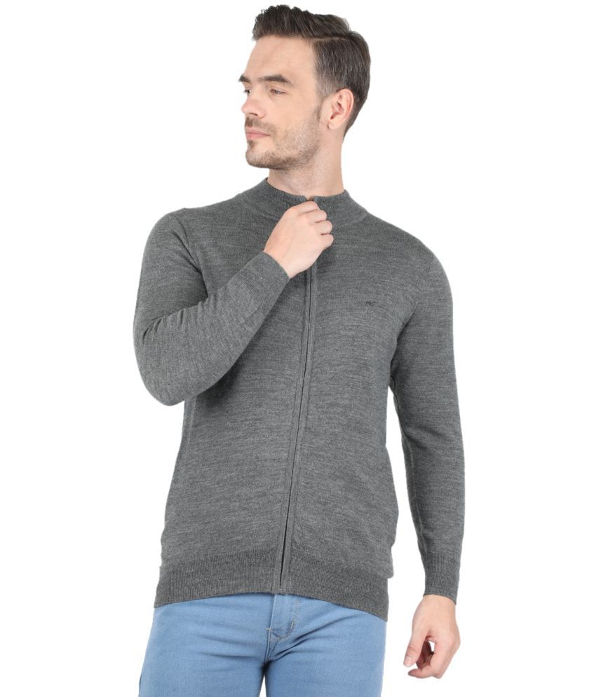     			Monte Carlo - Grey Woollen Men's Pullover Sweater ( Pack of 1 )