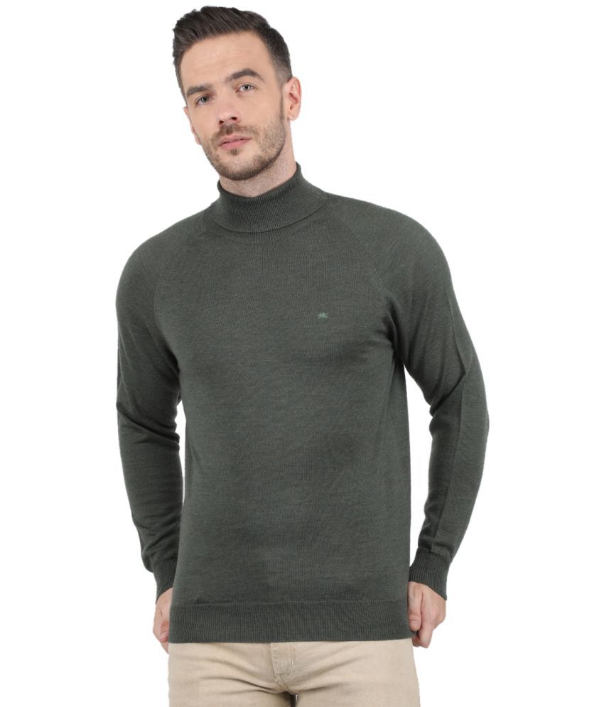     			Monte Carlo - Olive Woollen Men's Pullover Sweater ( Pack of 1 )