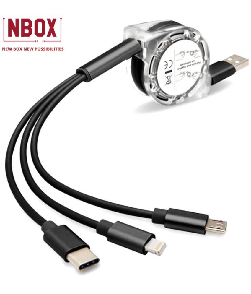     			NBOX - Black 2.4 A Multi Pin Cable 1 Meter