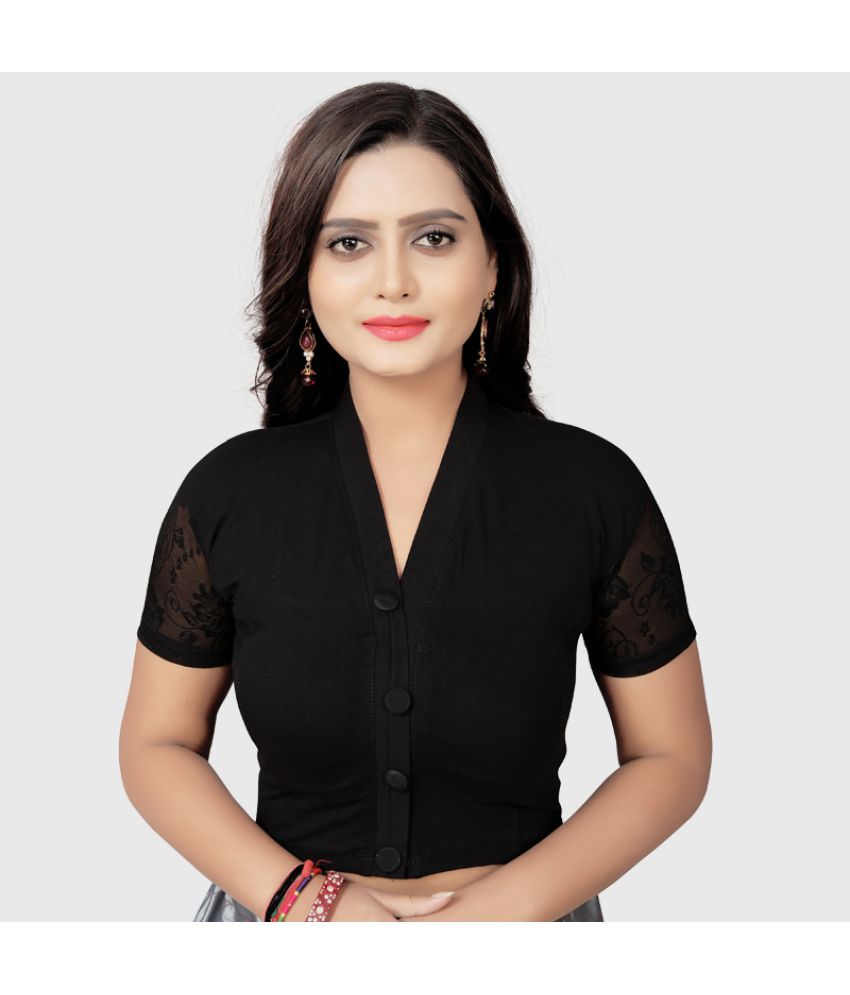     			NIKXTEX - Black Readymade without Pad Cotton Blend Women's Blouse ( Pack of 1 )