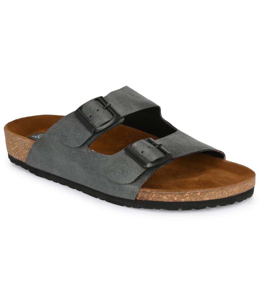     			SHENCES - Gray Men's Slides