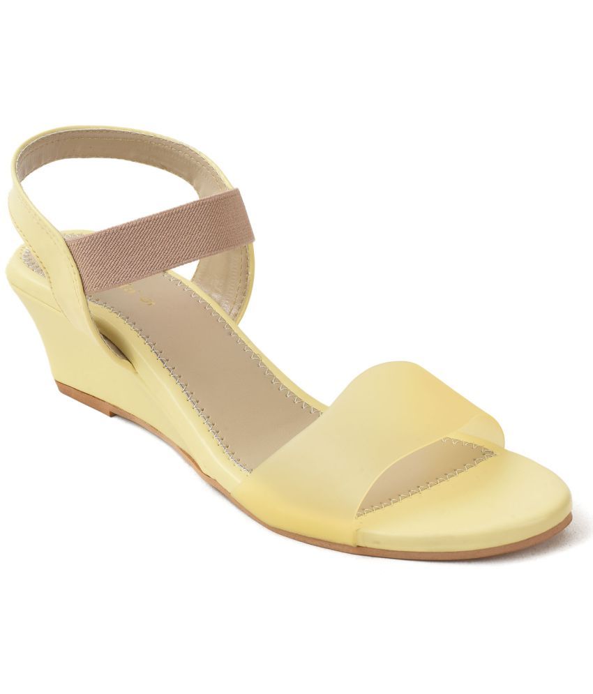     			Ajanta - Yellow Women's Sandal Heels