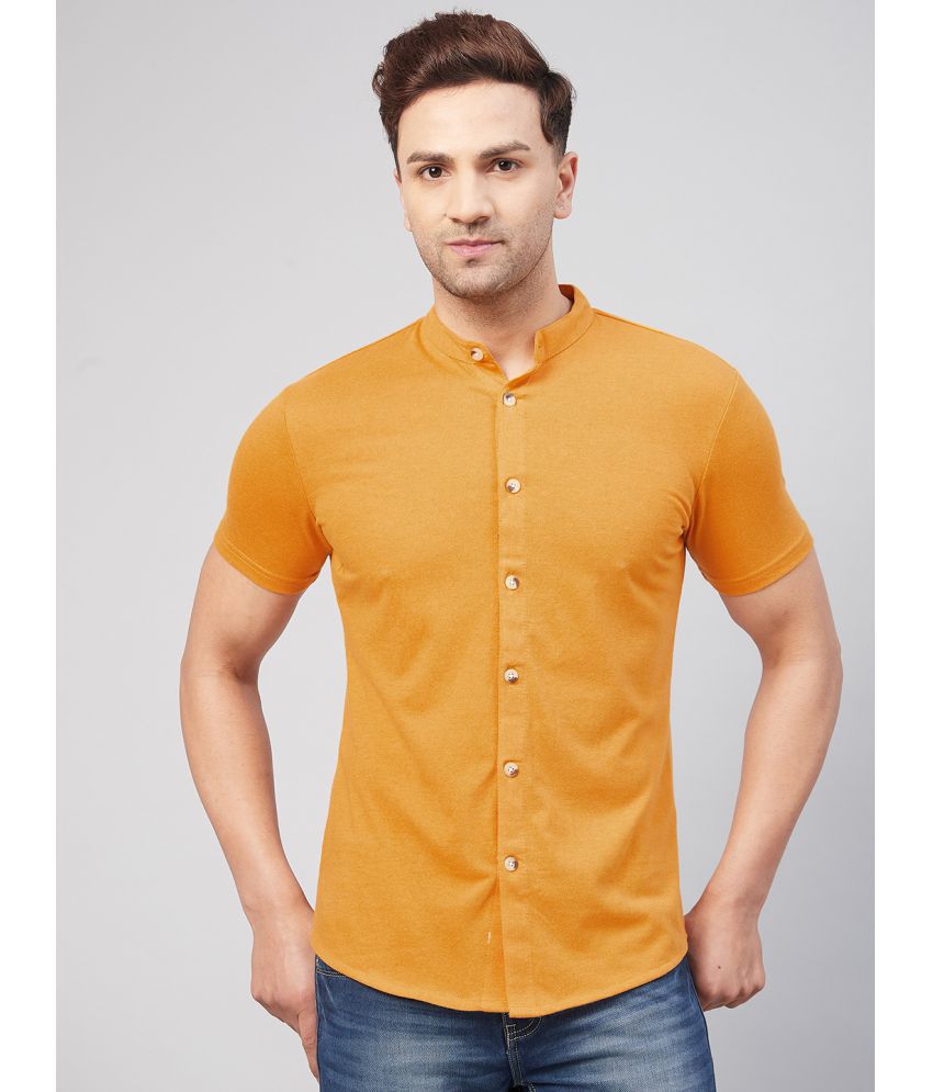 Gritstones - Yellow Cotton Blend Regular Fit Men's Casual Shirt ( Pack of 1 )