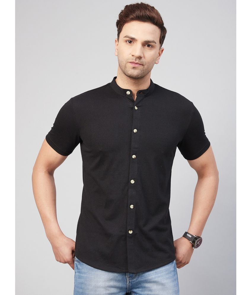 Gritstones - Black Cotton Blend Regular Fit Men's Casual Shirt ( Pack of 1 )