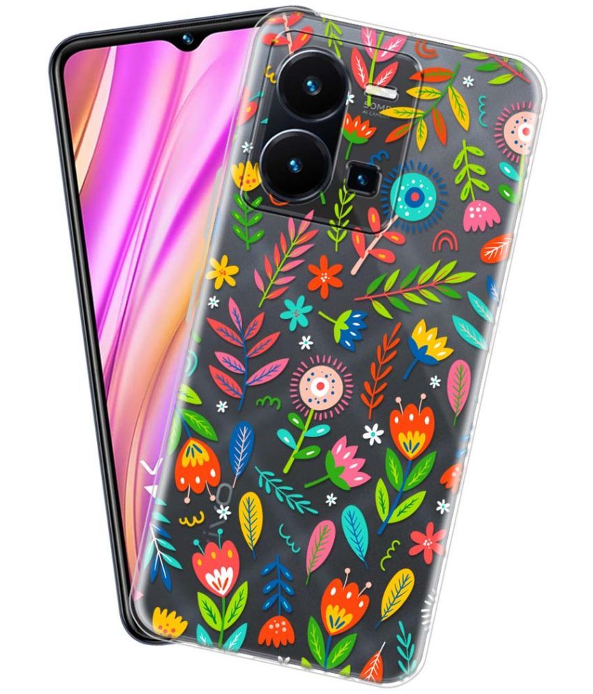     			NBOX - Multicolor Silicon Printed Back Cover Compatible For Vivo Y35 ( Pack of 1 )