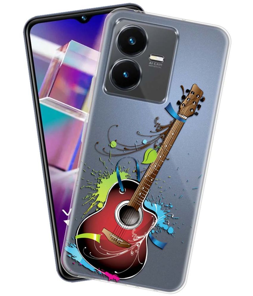     			NBOX - Multicolor Silicon Printed Back Cover Compatible For Vivo Y22 ( Pack of 1 )