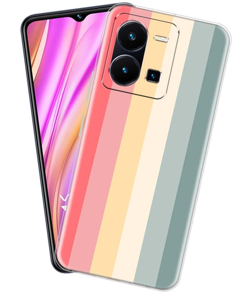     			NBOX - Multicolor Silicon Printed Back Cover Compatible For Vivo Y35 ( Pack of 1 )