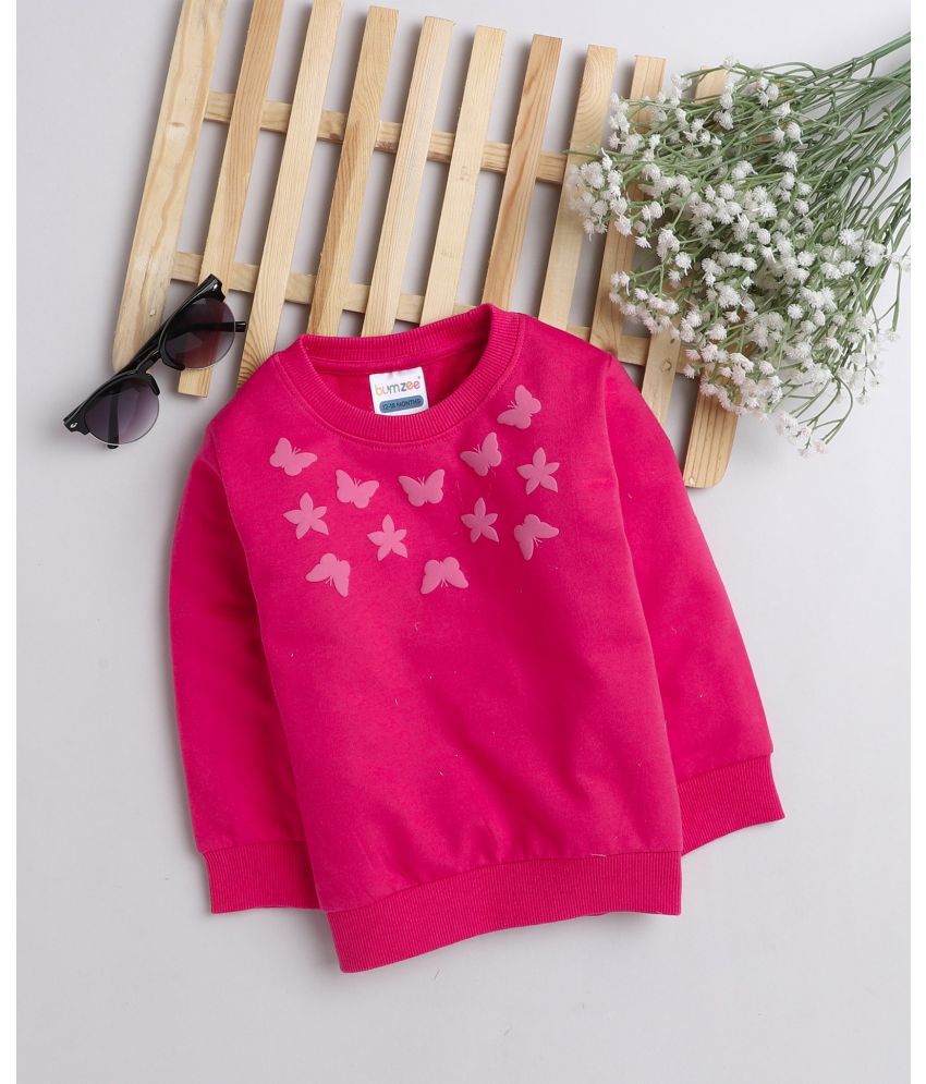 BUMZEE Pink Girls Full Sleeves Sweatshirt Age - 2-3 Years