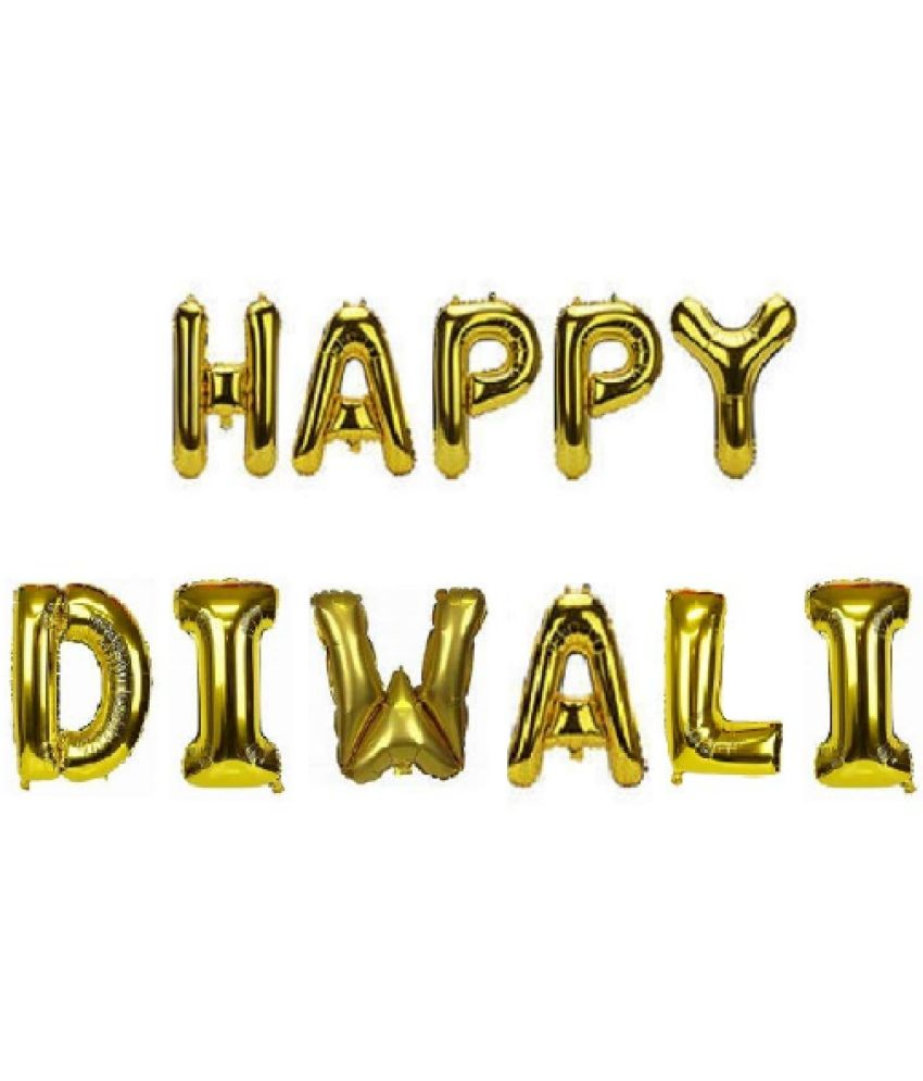     			Blooms Mall  Golden Happy Diwali Foil Balloon