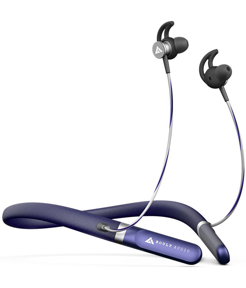 Boult Audio ProBass Fcharge In Ear Bluetooth Neckband 40 Hours Playback IPX5(Splash & Sweat Proof) Powerfull bass -Bluetooth Blue