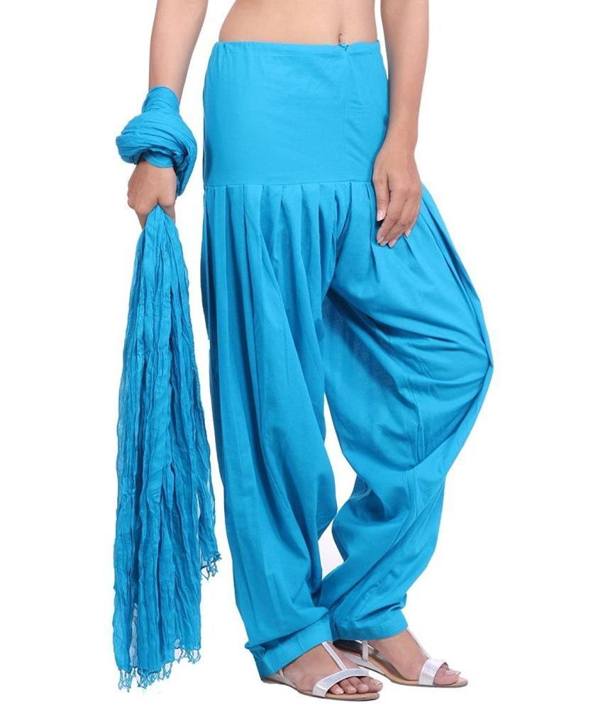     			Cotoncroton - Cotton Blue Women's Salwar ( Pack of 2 )