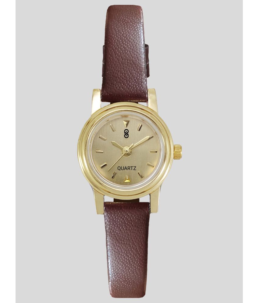     			DIGITRACK - Brown Leather Analog Womens Watch