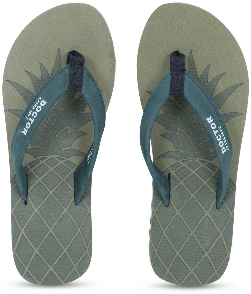    			DOCTOR EXTRA SOFT - Olive Women's Thong Flip Flop