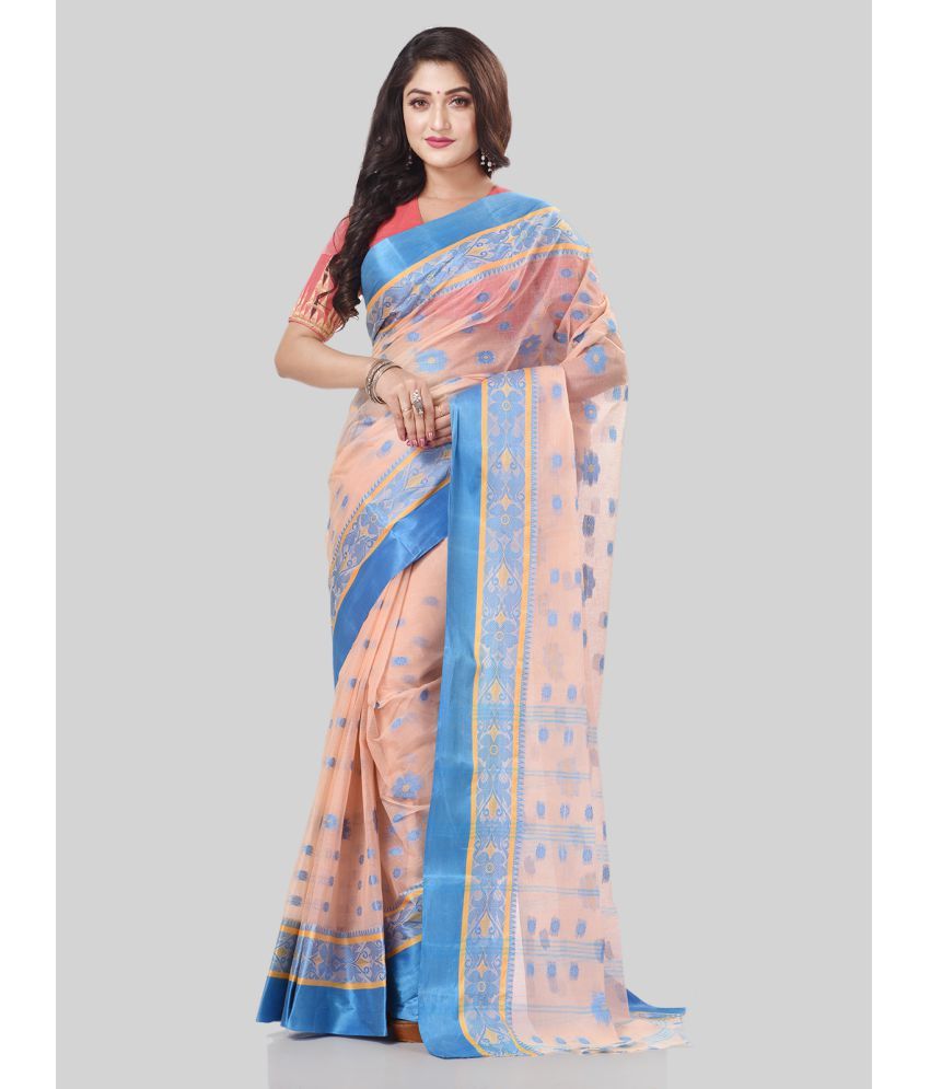     			Desh Bidesh - Multicolour Cotton Saree Without Blouse Piece ( Pack of 1 )