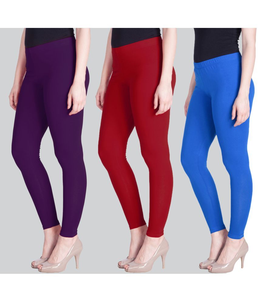     			LYRA - Multicolor Cotton Women's Leggings ( Pack of 3 )