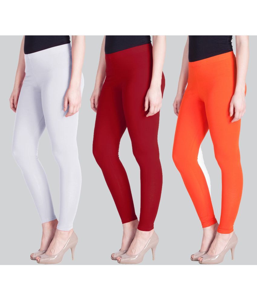     			LYRA - Multicolor Cotton Women's Leggings ( Pack of 3 )