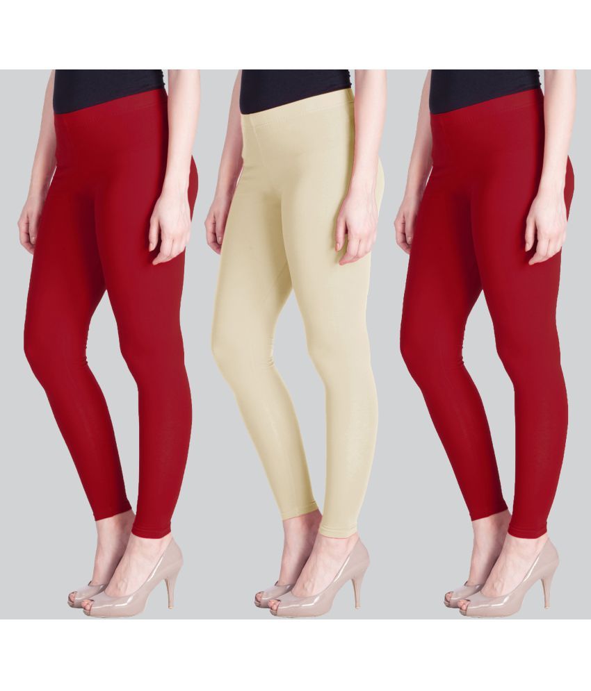     			LYRA - Multicolor Cotton Women's Leggings ( Pack of 3 )