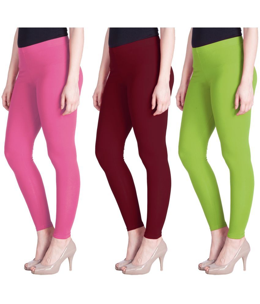     			LYRA - Multicolor Cotton Women's Leggings ( Pack of 3 )