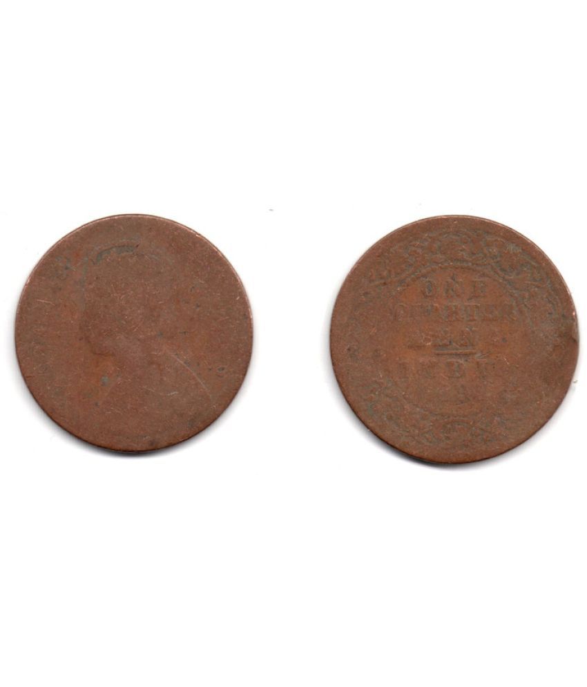     			Nisara Collectibles - Anna copper British india coin rare 1909 Victoria Emperor One Quarter .  Numismatic Coins
