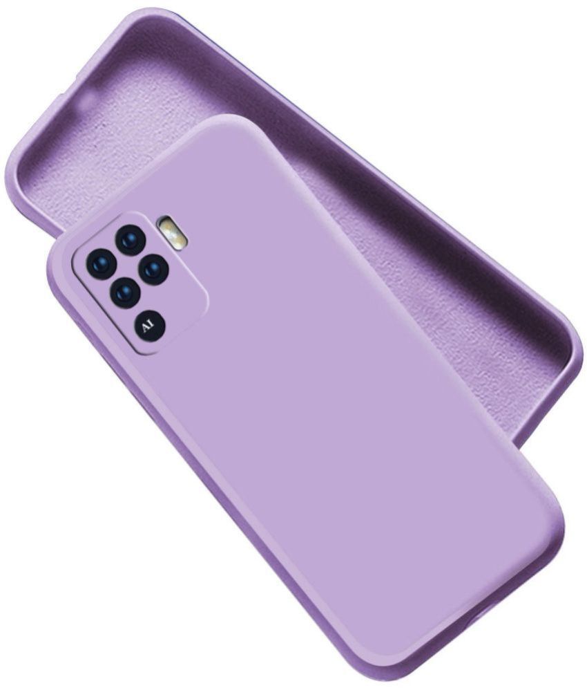     			Artistique - Purple Silicon Silicon Soft cases Compatible For Oppo F19 Pro ( Pack of 1 )
