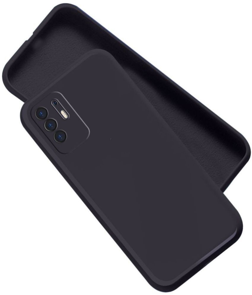     			Artistque - Black Silicon Silicon Soft cases Compatible For Oppo F19 Pro Plus ( Pack of 1 )