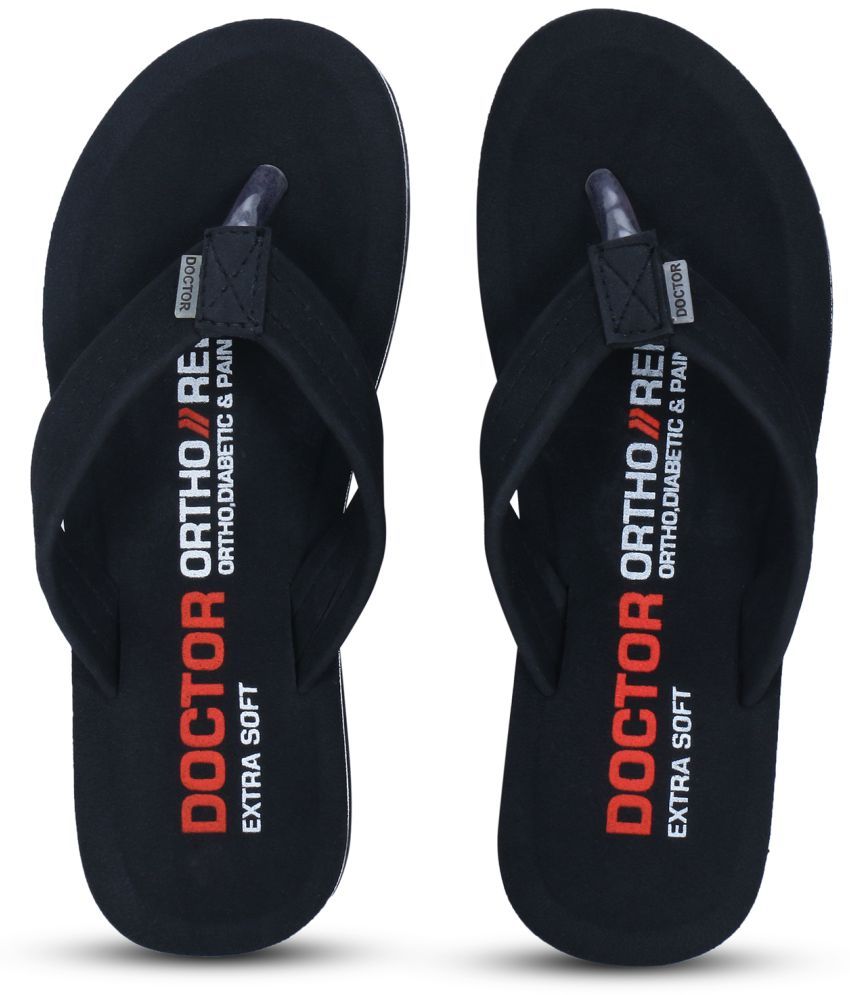     			DOCTOR EXTRA SOFT - Black Women's Thong Flip Flop